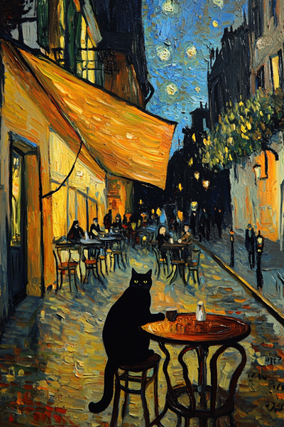 Yıldızlı Gece Kedi
