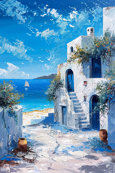 Yunan Adaları Manzarası