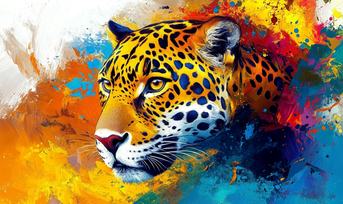 Renkli Jaguar Portresi