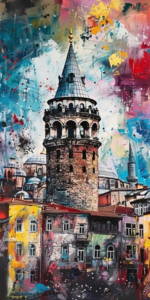Renkli Galata Kulesi