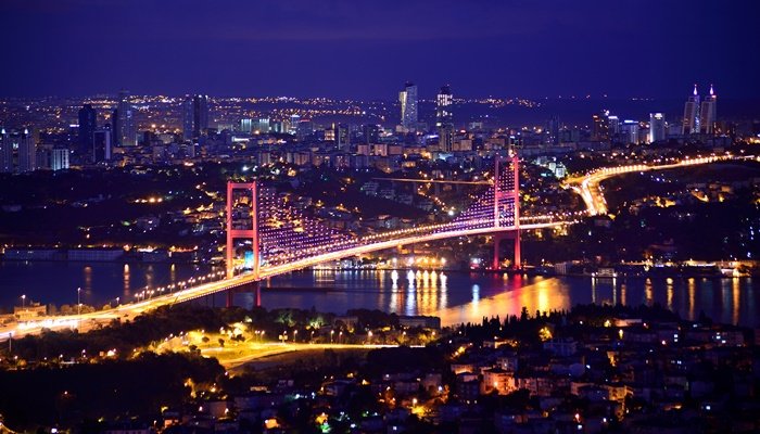 Boğaz Köprüsü Gece Manzarası