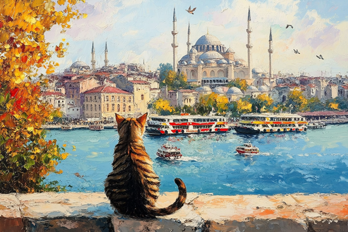 İstanbul Kedisi Manzarası