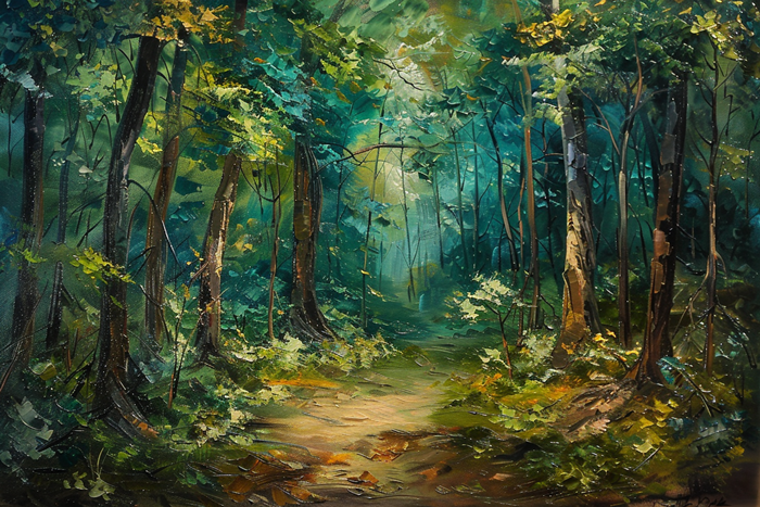Orman Yolu Manzarası