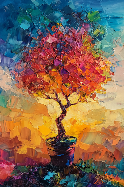 Renkli Bonsai Ağacı
