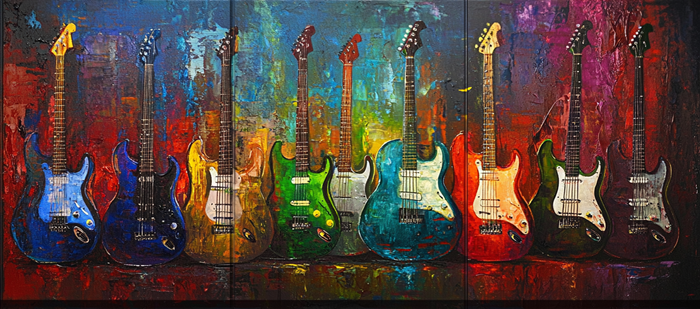 Renkli Gitarlar